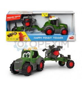Jucarie set tractor cu grebla Dickie Happy Fendt Tedder 203815002