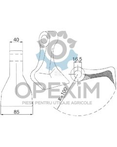 Ciocan tocator Kramp 85x40 85FI16.5 CK1180 63-M-37-16